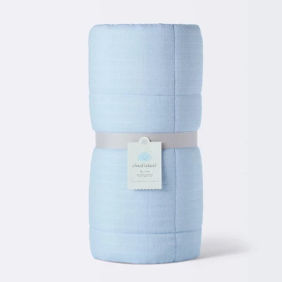 Muslin Quilt Baby And Toddler Blanket - Blue - Cloud Island™ 5 Muslin Quilt Baby And Toddler Blanket - Blue - Cloud Island™ - Image 3