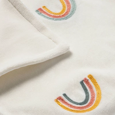 Plush Ribbed Blanket - Cloud Island™ Rainbows 4 Plush Ribbed Blanket - Cloud Island™ Rainbows - Image 2