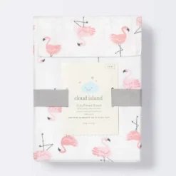 Crib Fitted Sheet Flamingos - Cloud Island™ - Pink/White -1st Step Store GUEST abd90b86 290f 4fdb b474 ae1630183174