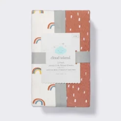Fitted Jersey Crib Sheet - Rainbows - 2pk - Cloud Island™ -1st Step Store GUEST b3c8dbcb b71c 4d32 a32a b045ed00d077