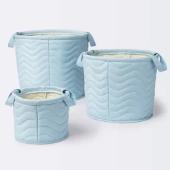 Quilted Fabric Large Round Storage Basket - Blue - Cloud Island™ -1st Step Store GUEST b5ea39f4 c0fb 41bd b243 b44948b1ddaf 1