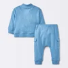 Baby Boys' 2pc Cozy Quarter Zip Top & Bottom Set - Cloud Island™ Blue
