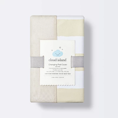 Wipeable Changing Pad Cover - Khaki Stripes - Cloud Island™ 3 Wipeable Changing Pad Cover - Khaki Stripes - Cloud Island™ - Image 2