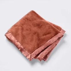 Solid Satin Edge Plush Baby Blanket - Russet Brown - Cloud Island™ -1st Step Store GUEST bc465225 1549 496c 8d01 4de762f3a295
