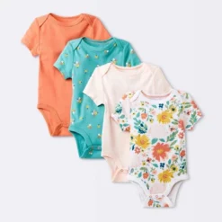 Baby Girls' 4pk Short Sleeve Bodysuit - Cloud Island™ Floral 9 Baby Girls' 4pk Short Sleeve Bodysuit - Cloud Island™ Floral -1st Step Store GUEST c0bc6d65 3789 4611 af34 6d89bf2e36bd