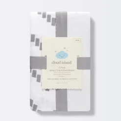 Fitted Jersey Crib Sheet - Cloud Island™ Gray Chevron And Solid White - 2pk 7 Fitted Jersey Crib Sheet - Cloud Island™ Gray Chevron And Solid White - 2pk -1st Step Store GUEST c62fb659 0ab0 4bfc 8594 efba432915bd