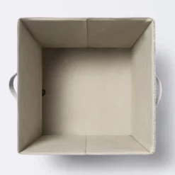 Tufted Canvas 13"x13" Storage Cube - Cloud Island™ Gray/Cream -1st Step Store GUEST c67d35c4 db01 4dd6 aaf7 bf1269979386