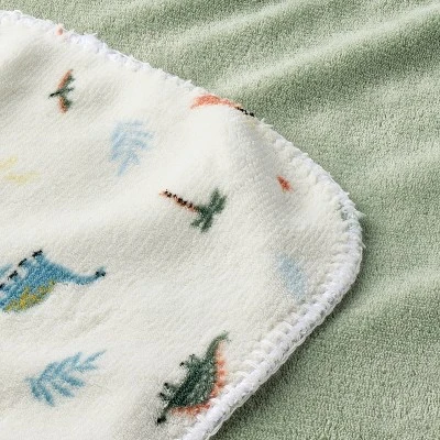 Plush Baby Blanket - Dinos - Cloud Island™ 4 Plush Baby Blanket - Dinos - Cloud Island™ - Image 2