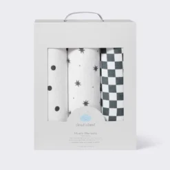 Muslin Swaddle Baby Blanket - Dots & Checks - 3pk - Cloud Island™ -1st Step Store GUEST d0ccfb36 3ce3 489f b519 5ab9063f2f66