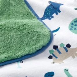 Jersey Knit Reversible Faux Fur Blanket Dinos - Cloud Island™ Blue/Green -1st Step Store GUEST e0bac5cc 84de 4b21 ae34 72267121a85f