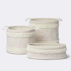 Tufted Fabric Medium Round Storage Basket - Khaki And Cream - Cloud Island™ 7 Tufted Fabric Medium Round Storage Basket - Khaki And Cream - Cloud Island™ -1st Step Store GUEST e2afc7f2 506d 4734 b8ca 23bee32bd3dd 1