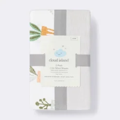 Fitted Crib Sheet - Cloud Island™ - Plants/Gray - 2pk -1st Step Store GUEST e606f6e1 46cd 488a bc7b a485363d4c3c