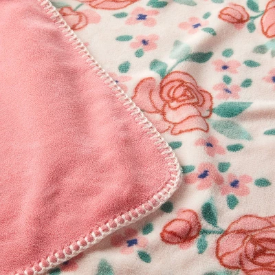 Plush Baby Blanket - Floral Blooms - Cloud Island™ 4 Plush Baby Blanket - Floral Blooms - Cloud Island™ - Image 2