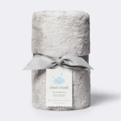 Solid Satin Edge Plush Blanket - Cloud Island™ Gray 7 Solid Satin Edge Plush Blanket - Cloud Island™ Gray -1st Step Store GUEST ef58fef4 d999 41d3 8f90 c10a880399a3