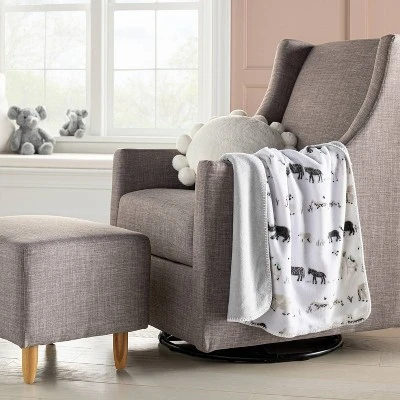 Plush Two By Two Baby Blanket - Animals - Cloud Island™ 3 Plush Two By Two Baby Blanket - Animals - Cloud Island™