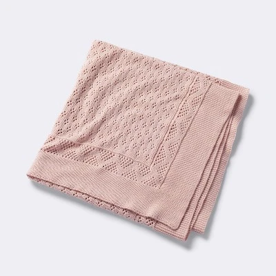 Seed Stitch Pointelle Baby Blanket - Dark Pink - Cloud Island™ 6 Seed Stitch Pointelle Baby Blanket - Dark Pink - Cloud Island™ - Image 4