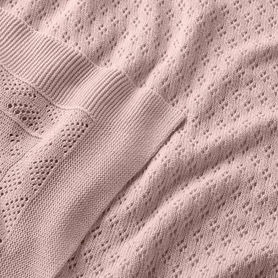Seed Stitch Pointelle Baby Blanket - Dark Pink - Cloud Island™ 4 Seed Stitch Pointelle Baby Blanket - Dark Pink - Cloud Island™ - Image 2