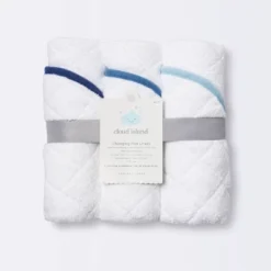 Changing Pad Liner White With Blue Edge - Cloud Island™ 3pk -1st Step Store GUEST f7a275d1 4928 4987 b2b5 bf1f4ebc764b