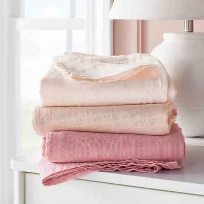 Muslin Swaddle Baby Blanket - Pink Solids - 3pk - Cloud Island™ 3 Muslin Swaddle Baby Blanket - Pink Solids - 3pk - Cloud Island™
